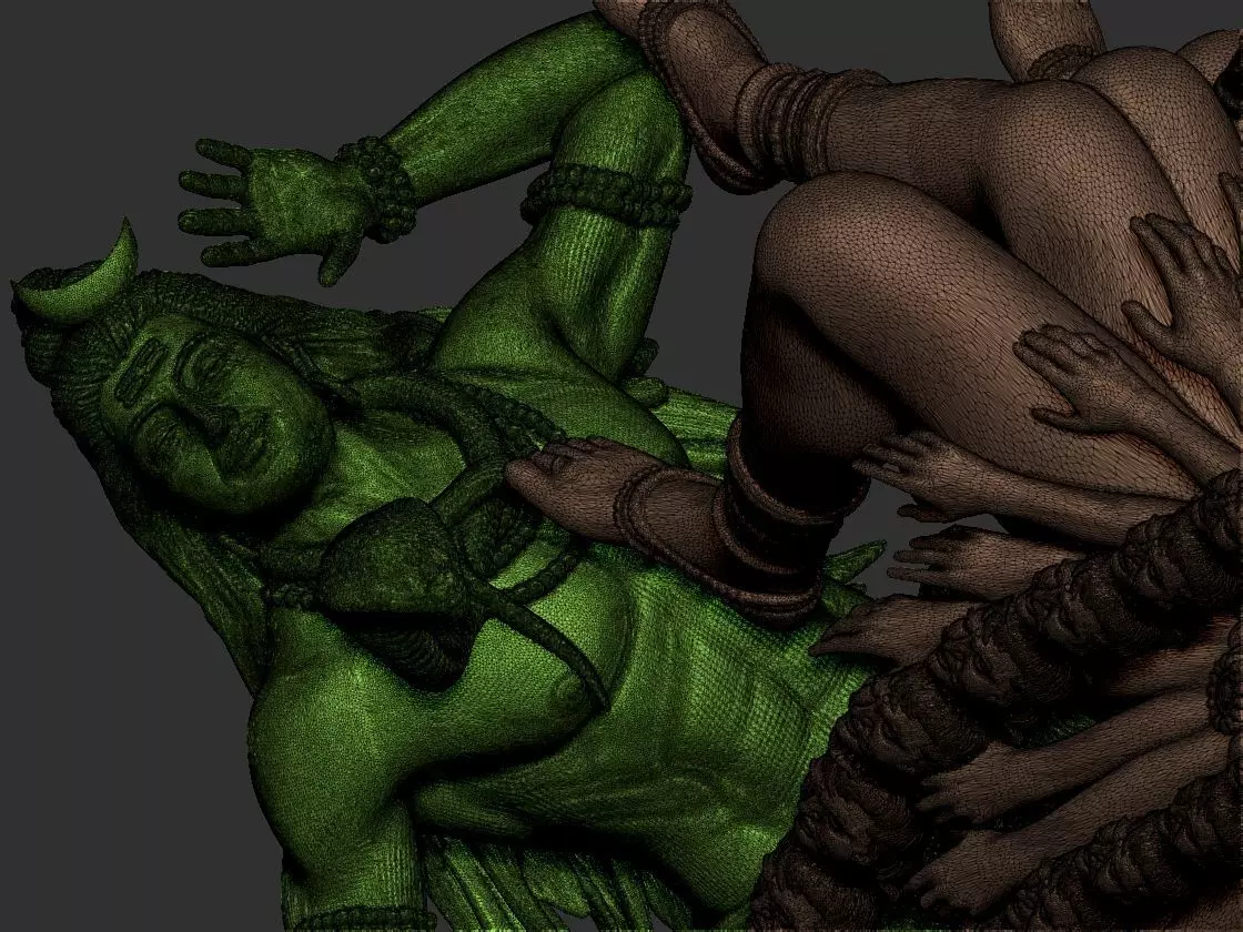 Kaali Shiv Pose 3D print model_24