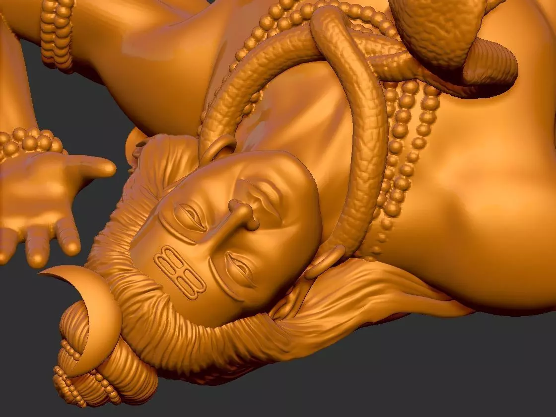 Kaali Shiv Pose 3D print model_9