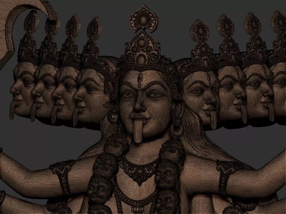 Kaali Shiv Pose 3D print model_23