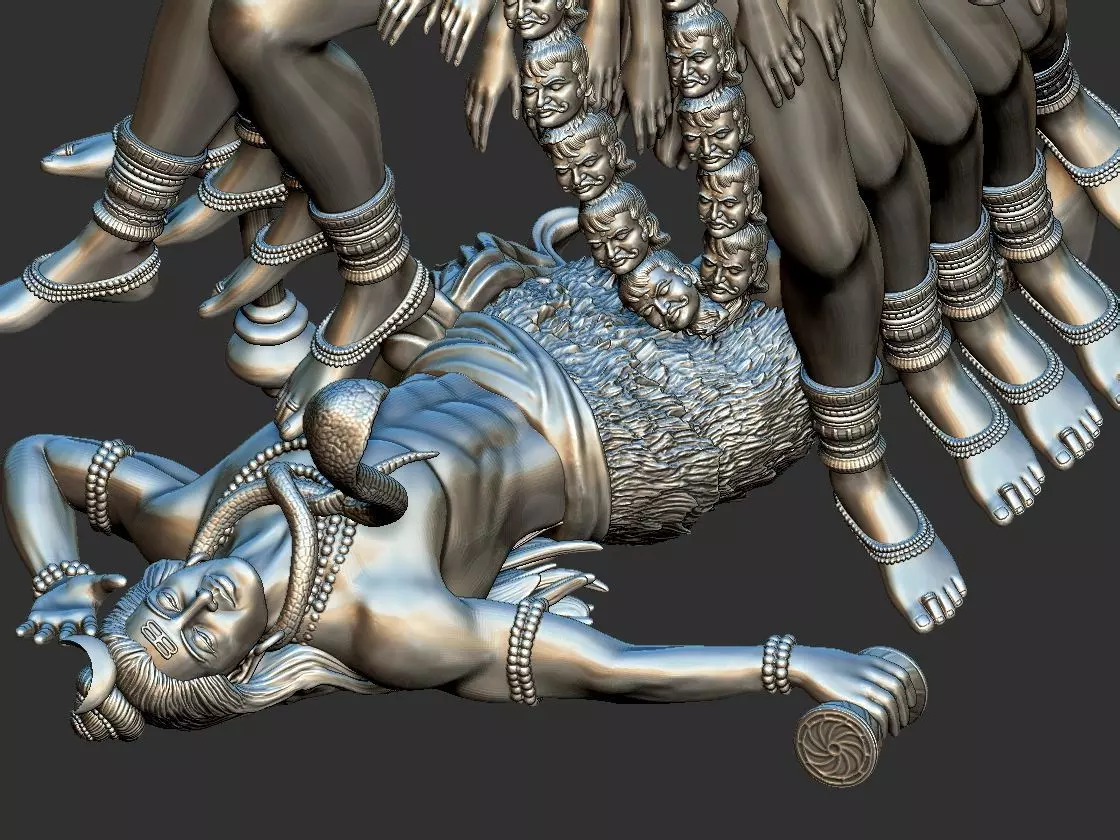Kaali Shiv Pose 3D print model_13