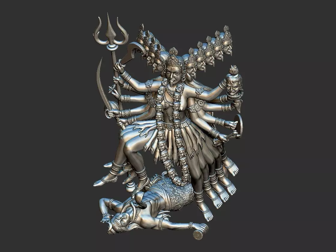 Kaali Shiv Pose 3D print model_14