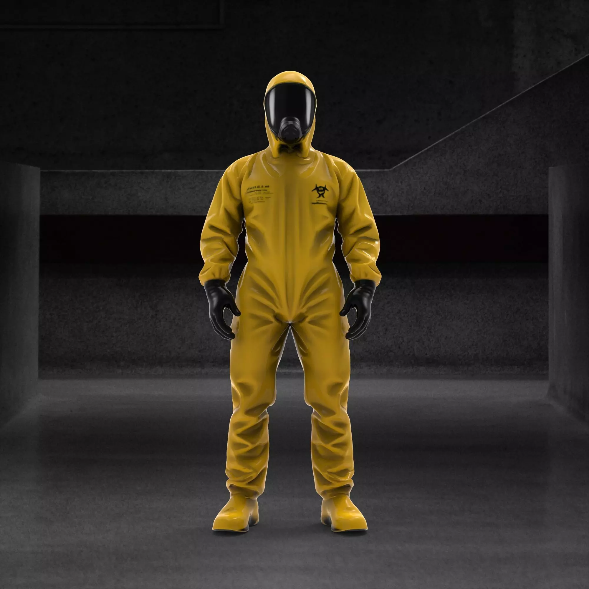 Hazmat suit 3D model_7