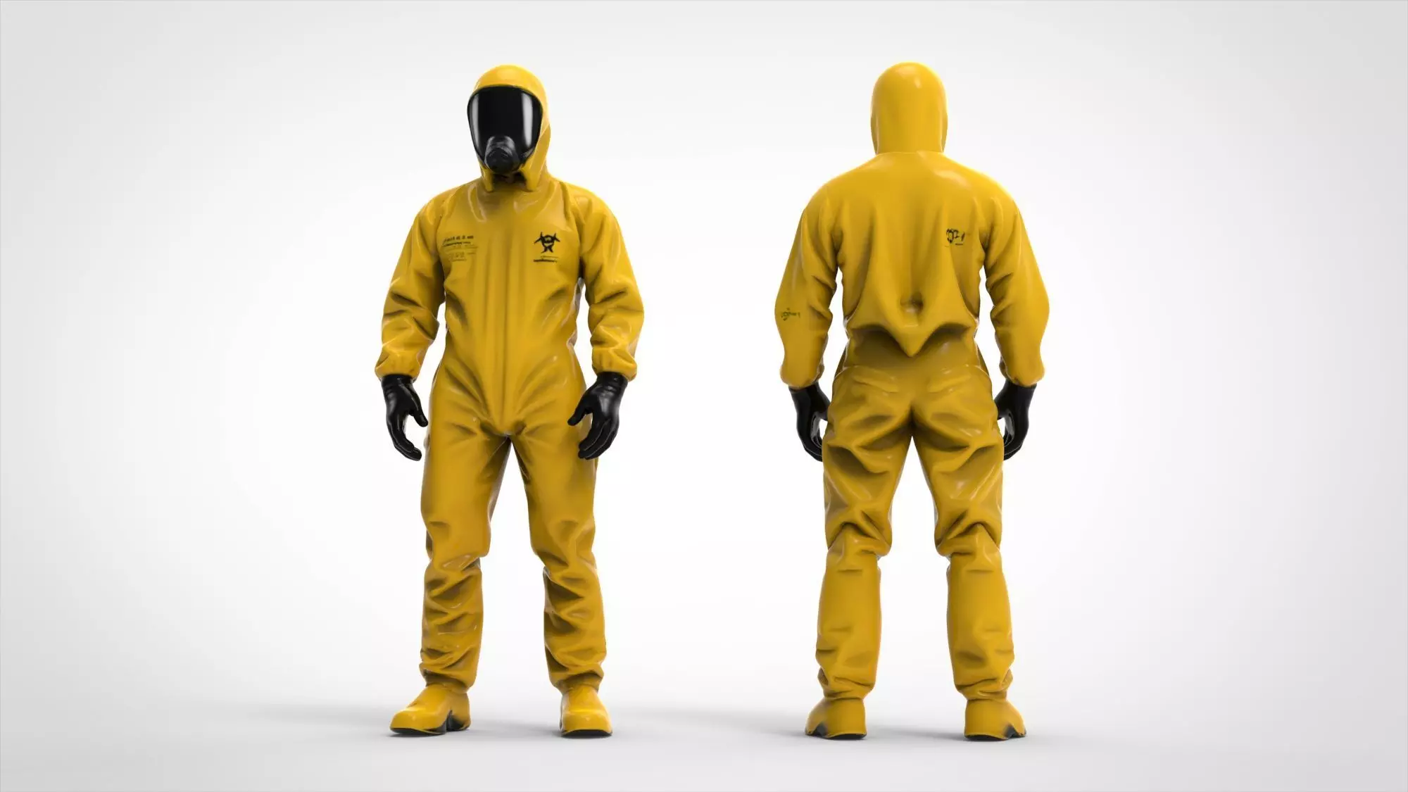 Hazmat suit 3D model_0
