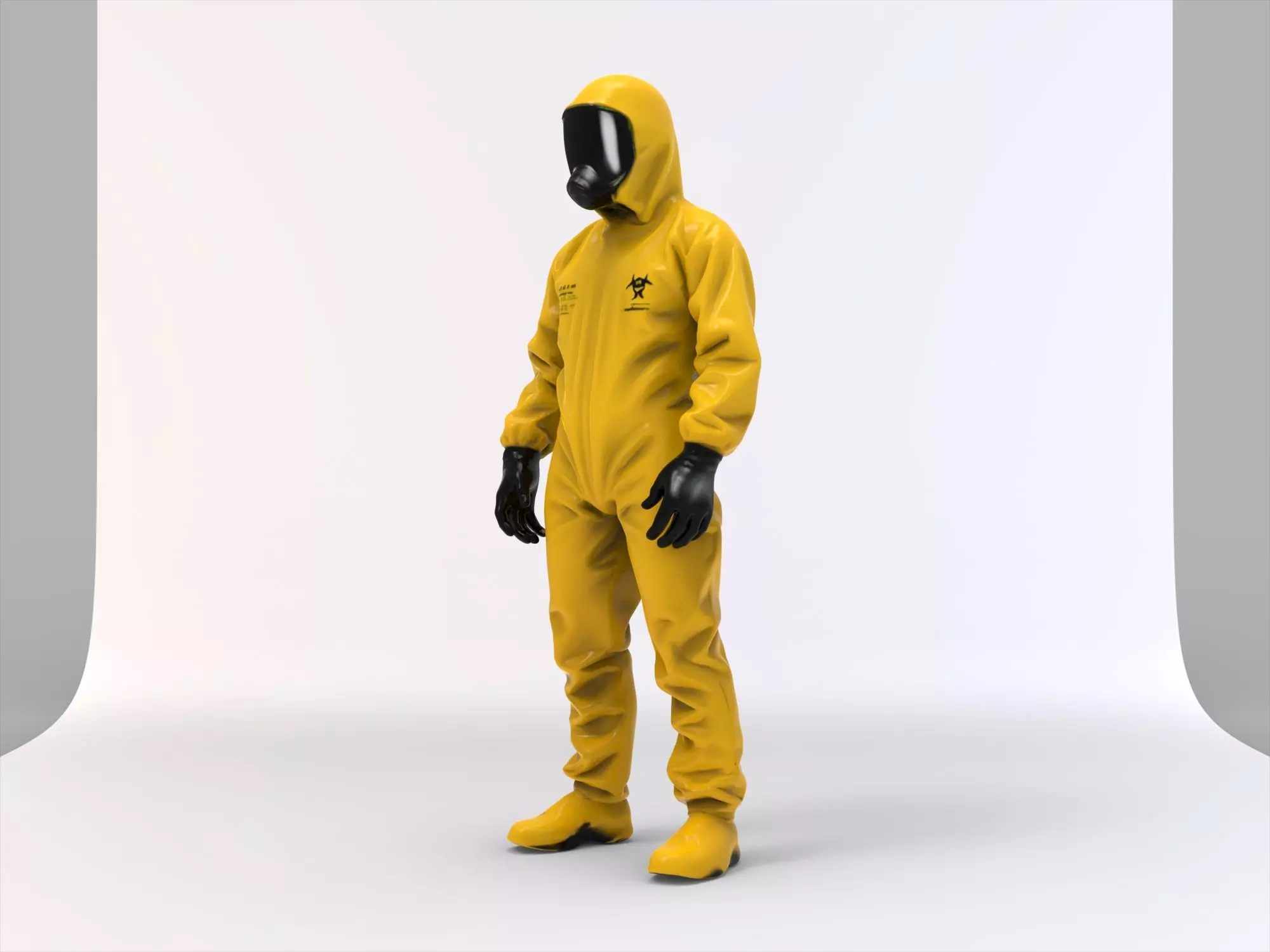 Hazmat suit 3D model_4
