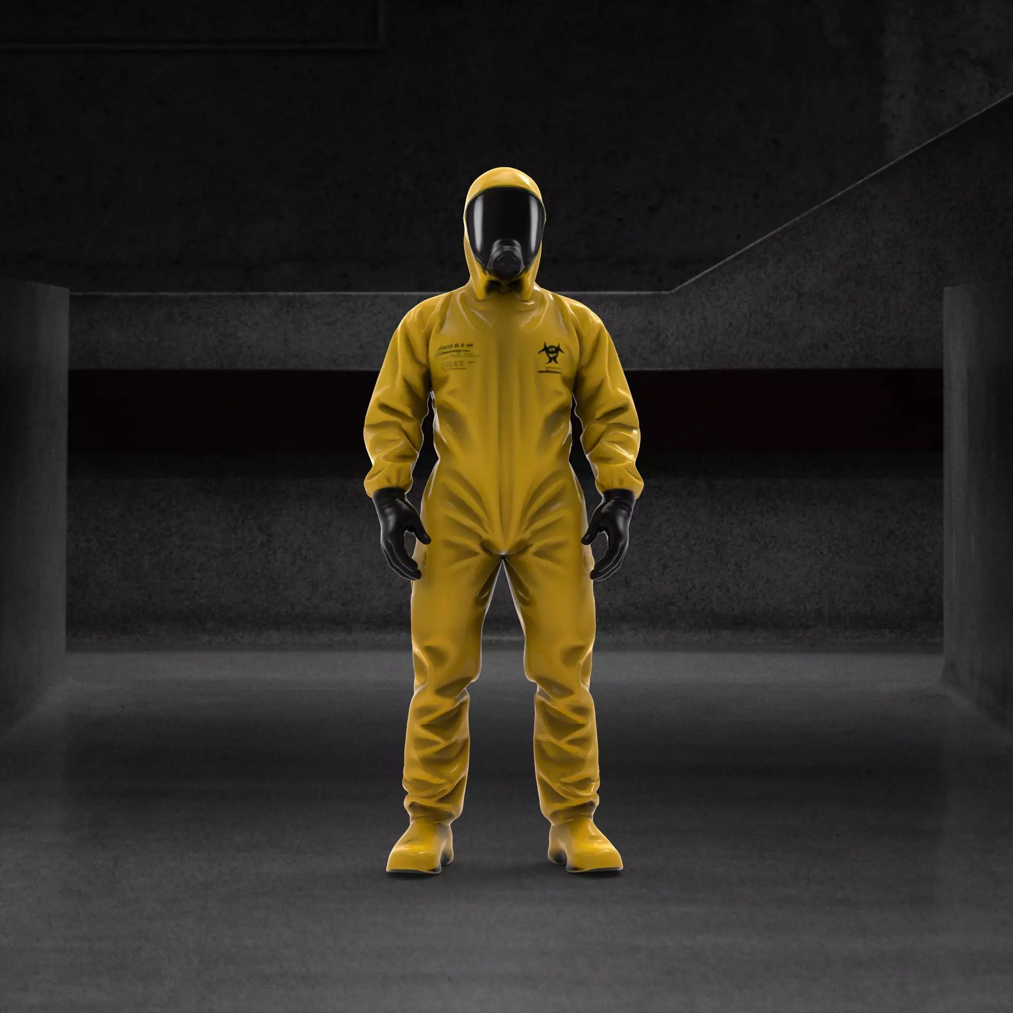 Hazmat suit 3D model_8