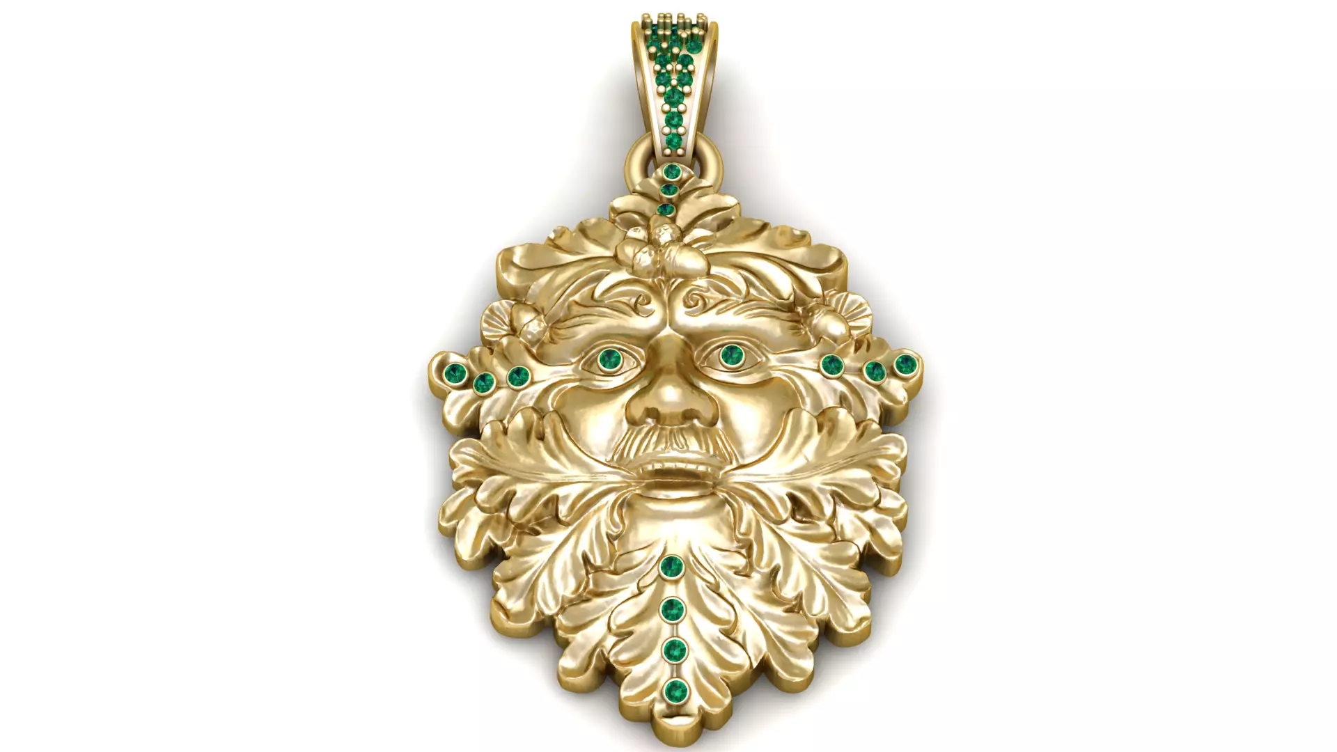 Green Man Pendant 3D Printable Model Free 3D print model