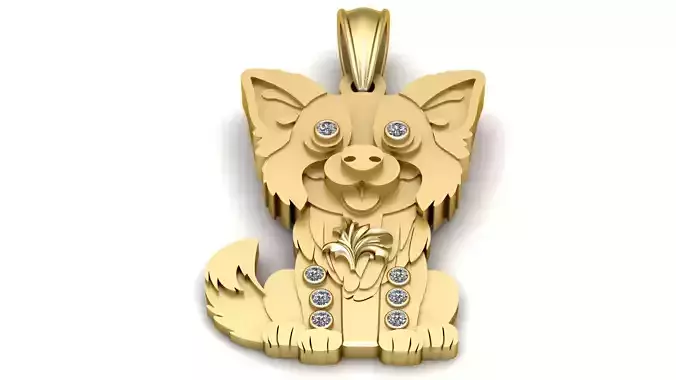 Cute Dog Pendant 3D Pritable Mode