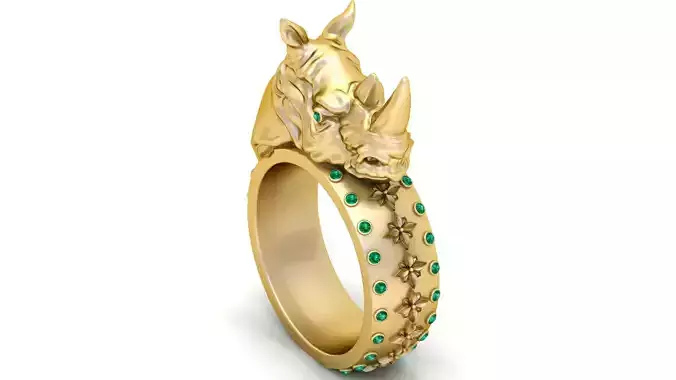 Matimba Rhino Ring 3D Printable Model