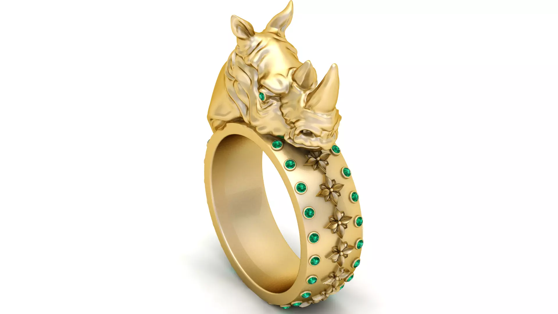 Matimba Rhino Ring 3D Printable Model 3D print model_0