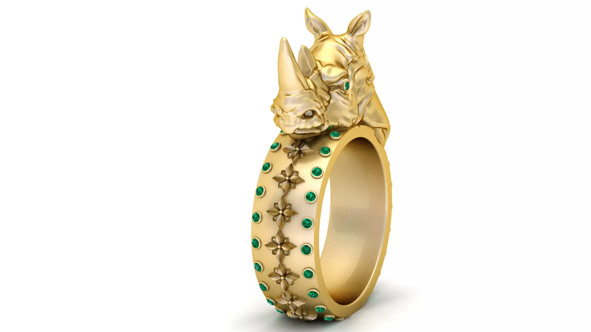 Matimba Rhino Ring 3D Printable Model 3D print model_1