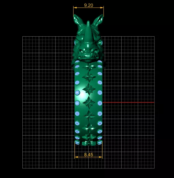 Matimba Rhino Ring 3D Printable Model 3D print model_5