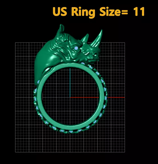 Matimba Rhino Ring 3D Printable Model 3D print model_4