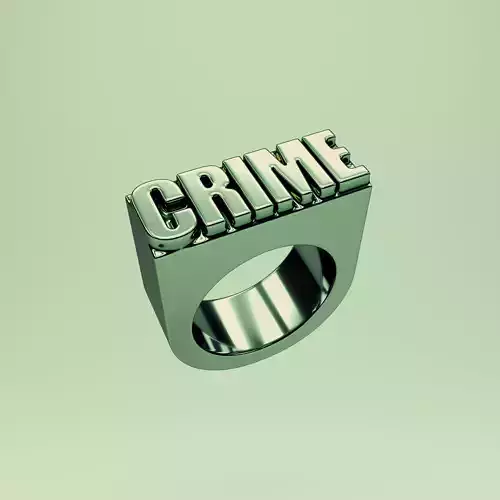 Chunky Ring Fashion Jewellery Crime Ring built to scale Size 10 