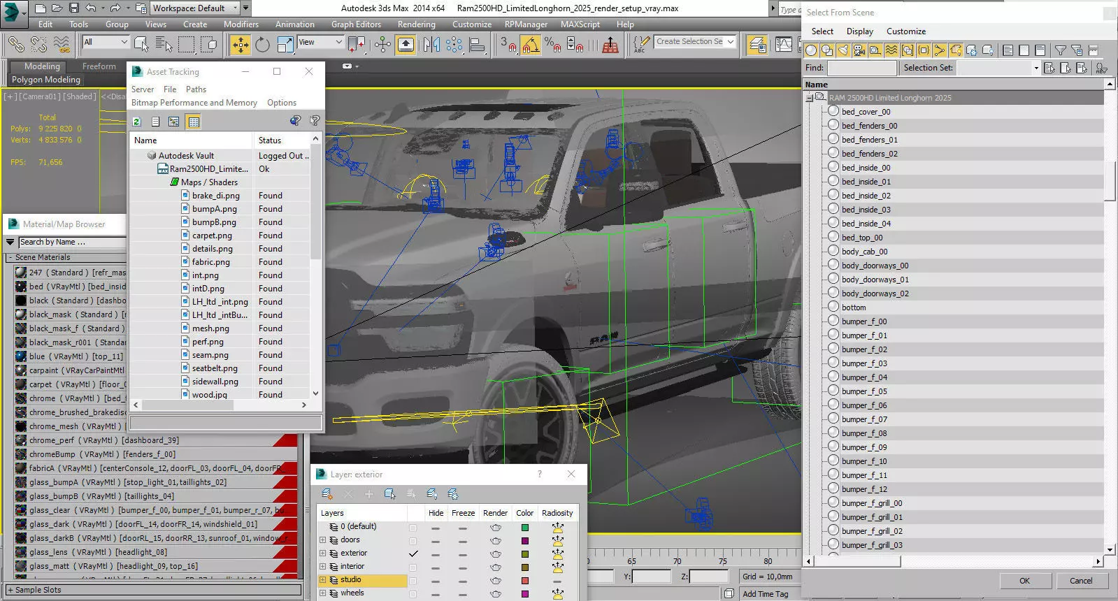 Ram 2500 HD Limited Longhorn 2025 3D model_42