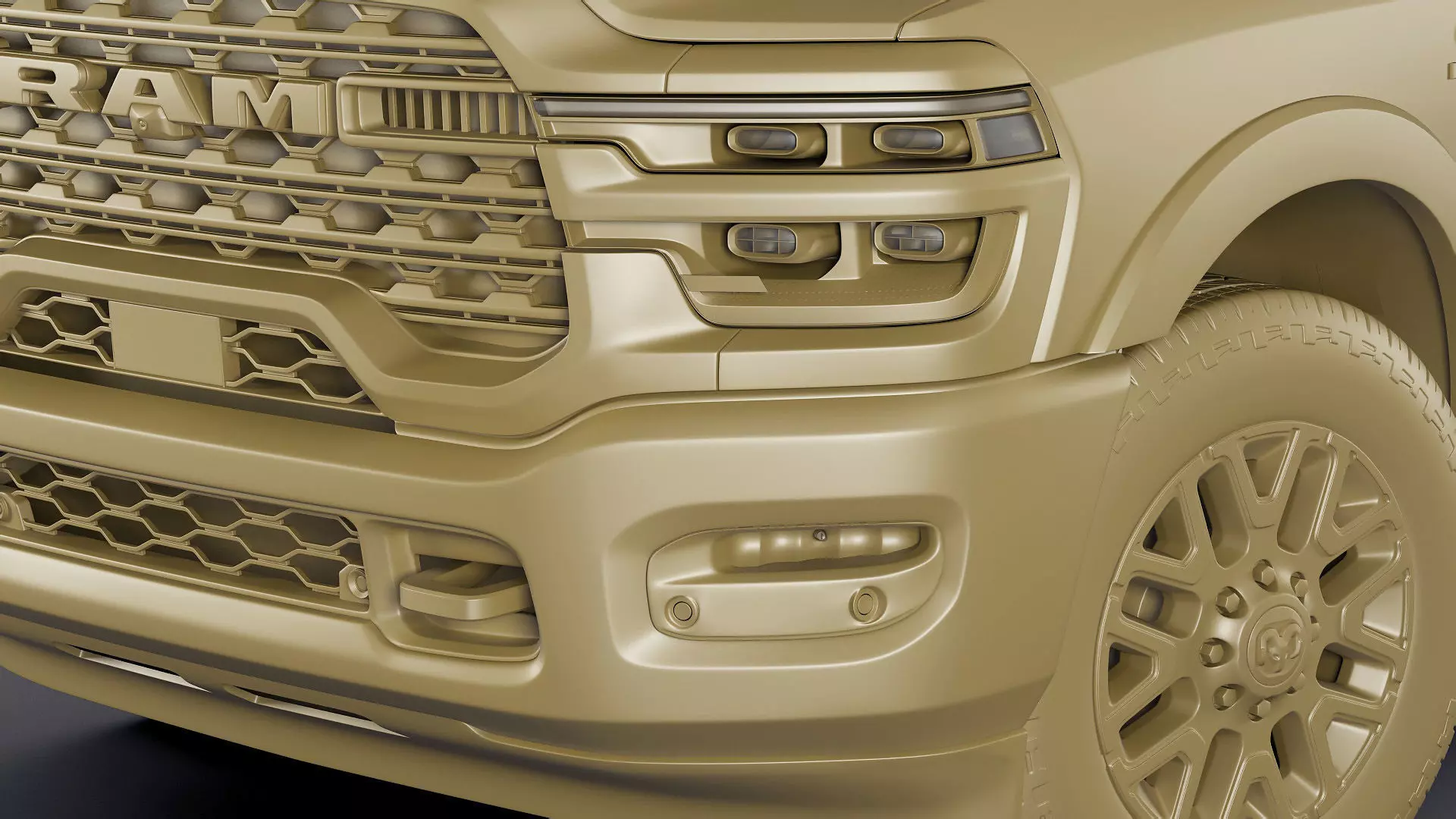 Ram 2500 HD Limited Longhorn 2025 3D model_32