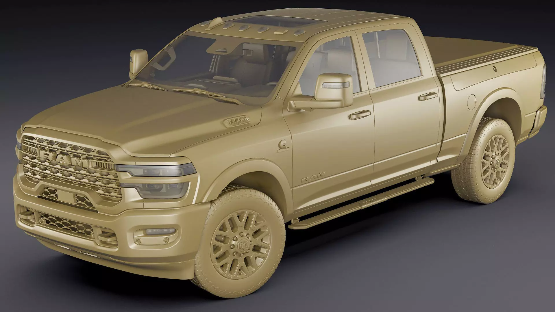 Ram 2500 HD Limited Longhorn 2025 3D model_30