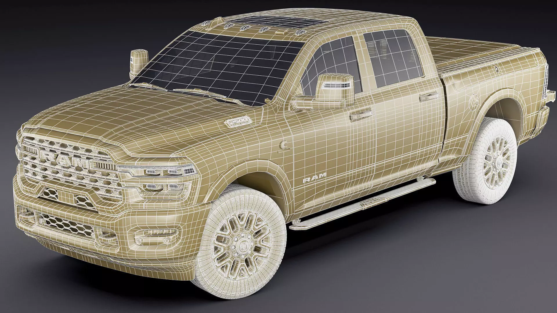 Ram 2500 HD Limited Longhorn 2025 3D model_37