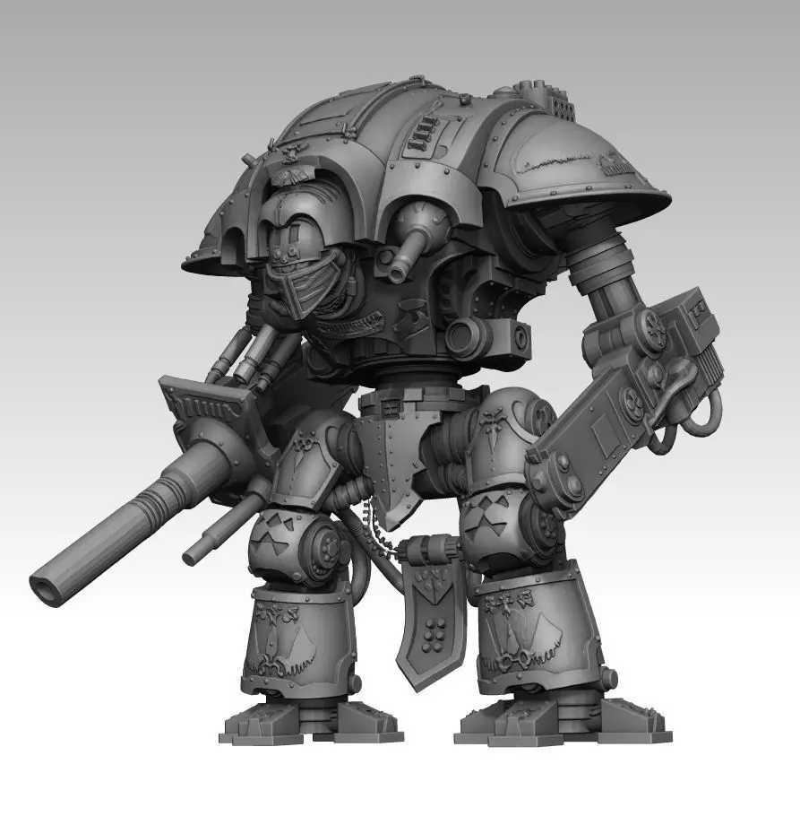 Cyborg Knight 3D print model_1