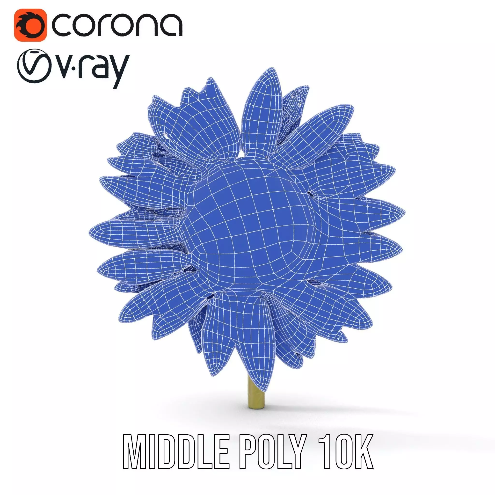 Radiant Sunflower model pack Low-poly 3D model_10