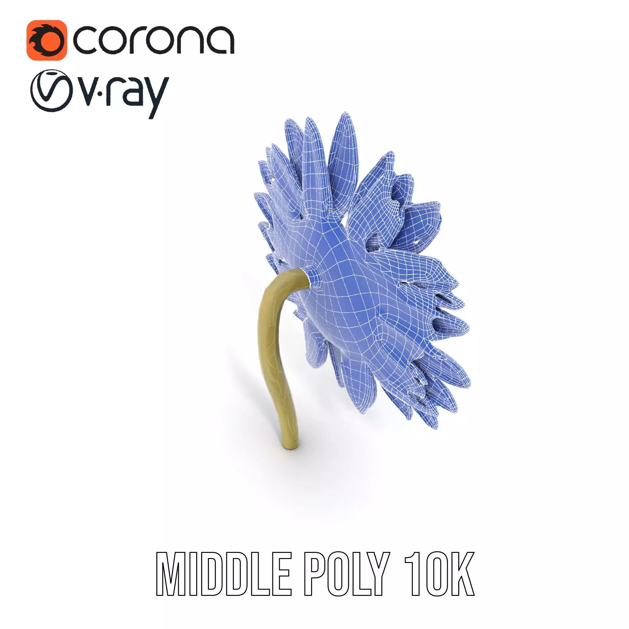 Radiant Sunflower model pack Low-poly 3D model_5