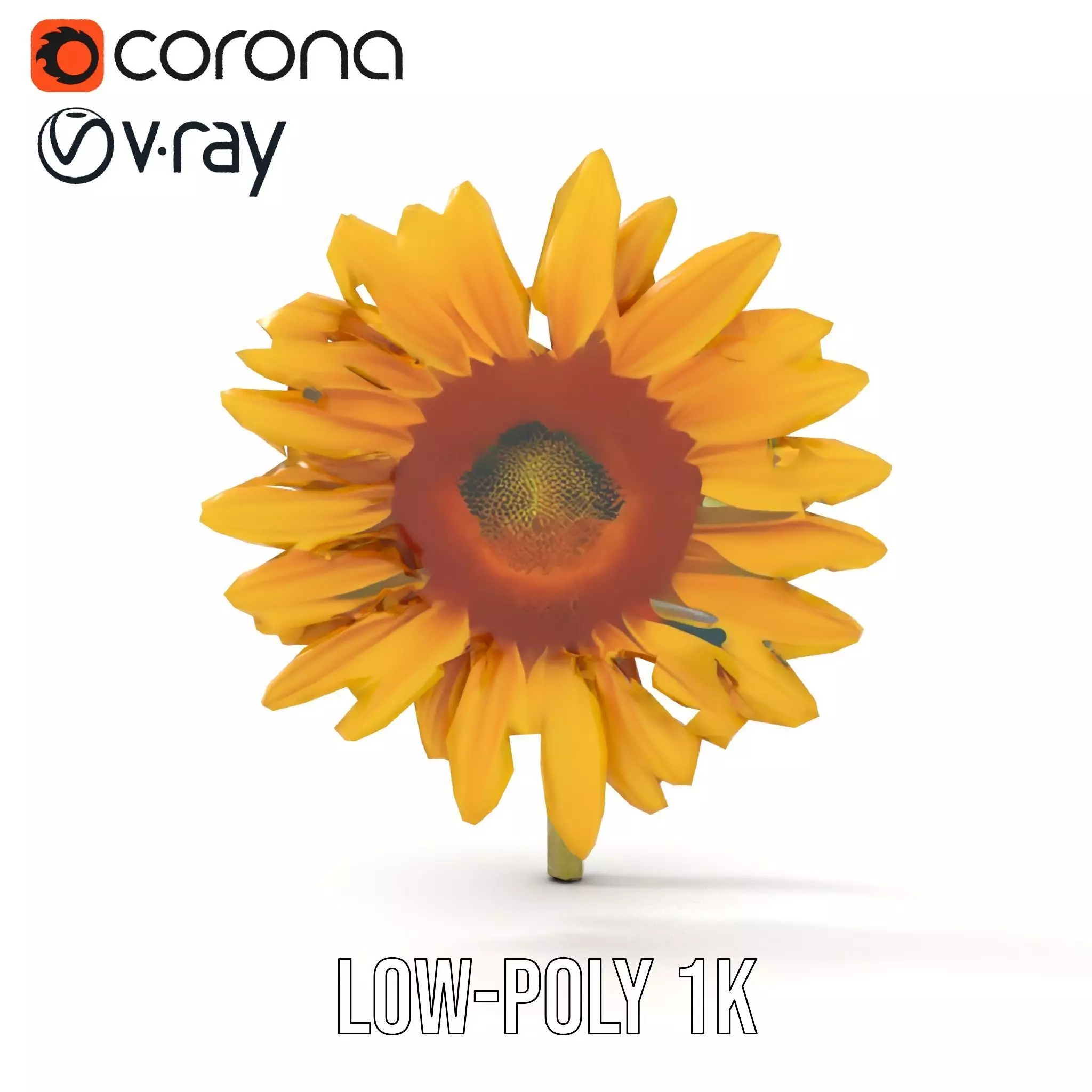 Radiant Sunflower model pack Low-poly 3D model_22