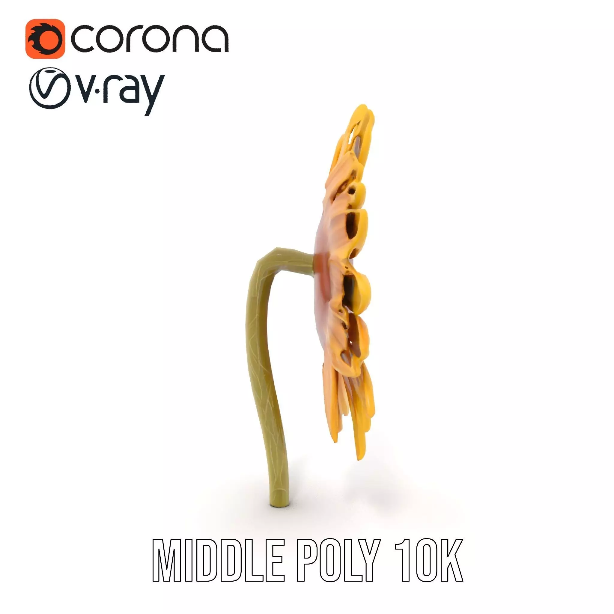 Radiant Sunflower model pack Low-poly 3D model_13