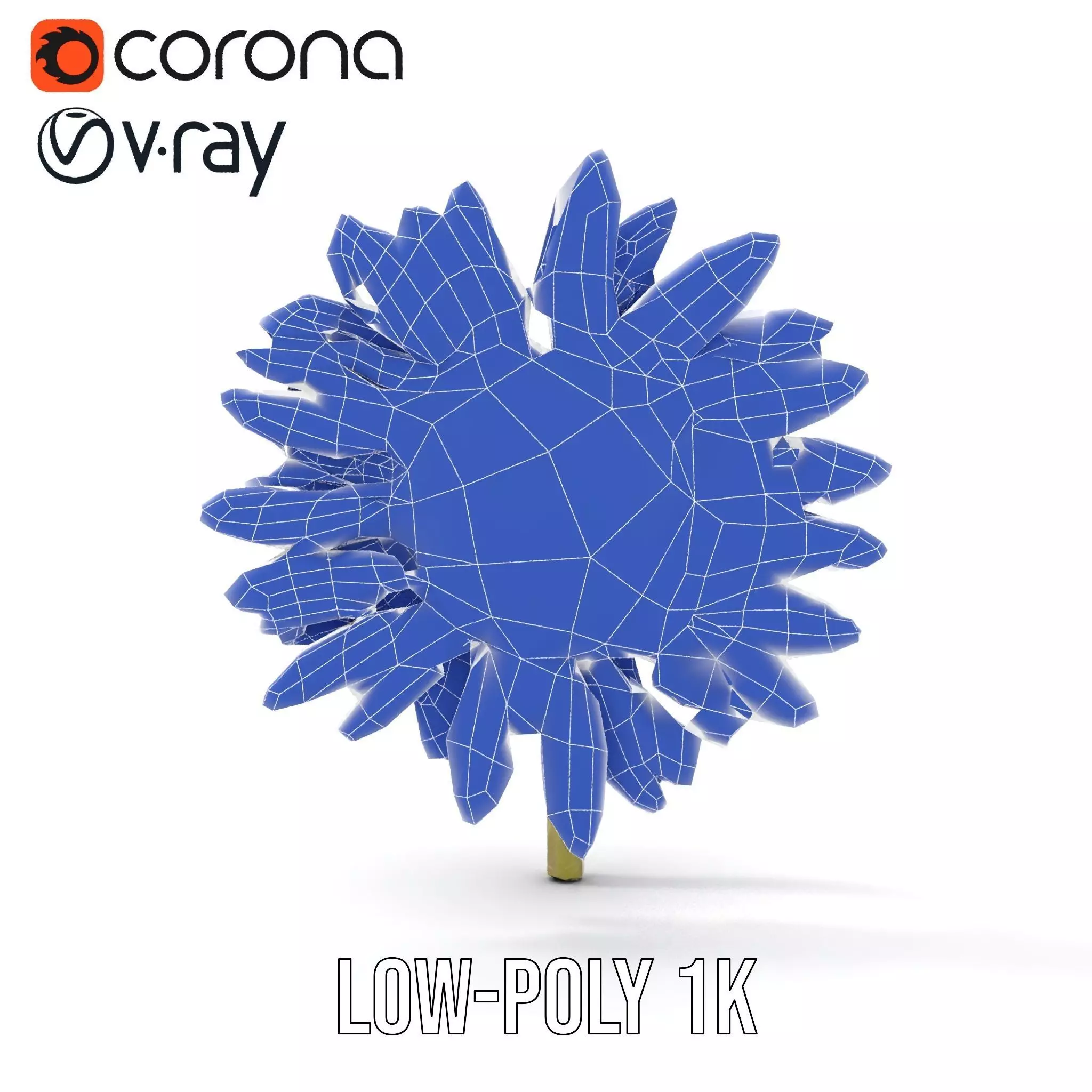 Radiant Sunflower model pack Low-poly 3D model_11