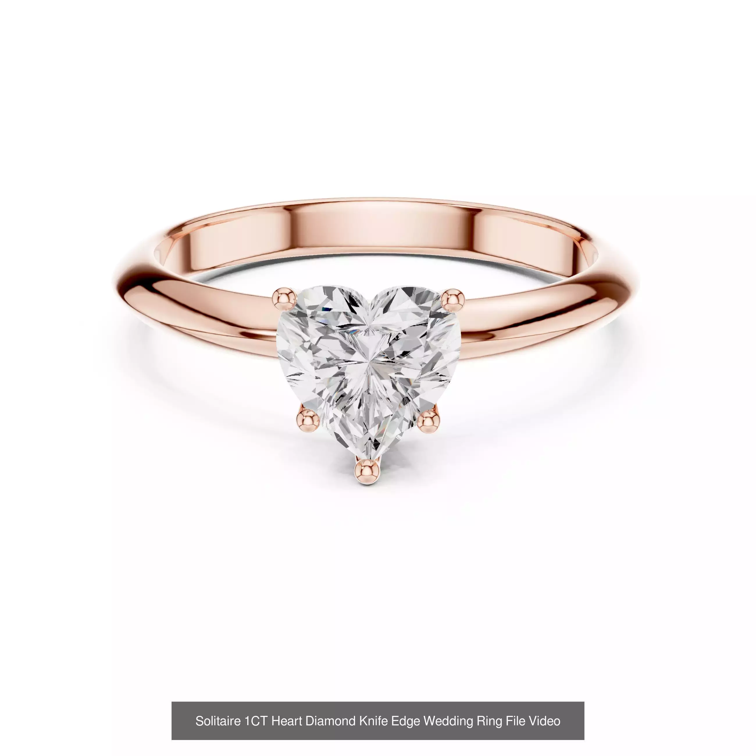 63 Heart Cut Diamond Rings 3DM STL OBJ FBX 3 Color Render Video 3D Model Collection_68