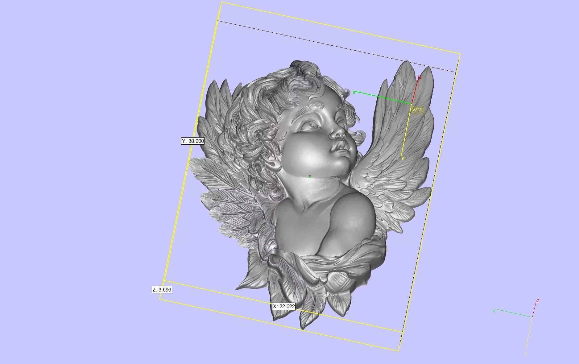 Cherub Angel with Wings 3D print model_2