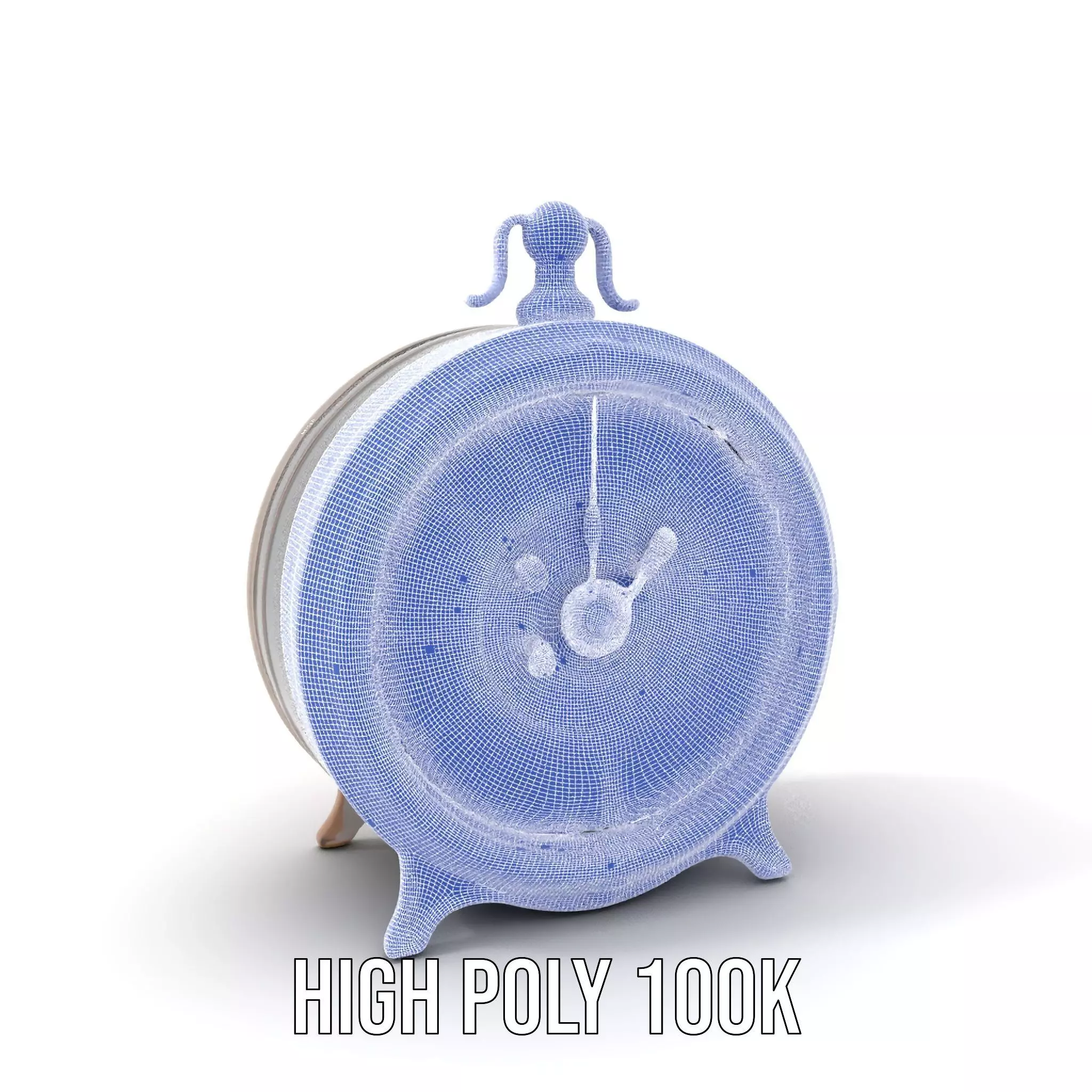 Vintage Brass Clock model pack Low-poly 3D model_4