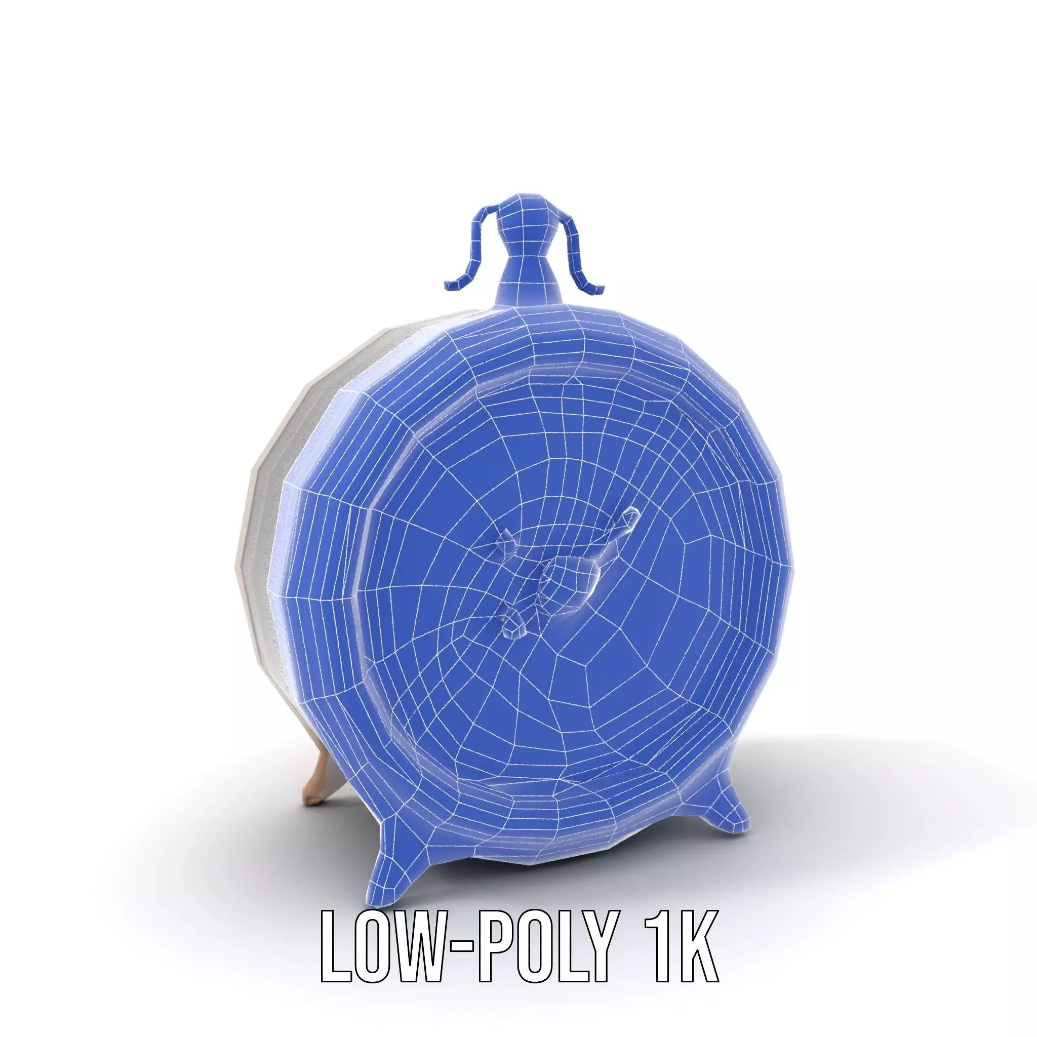 Vintage Brass Clock model pack Low-poly 3D model_14