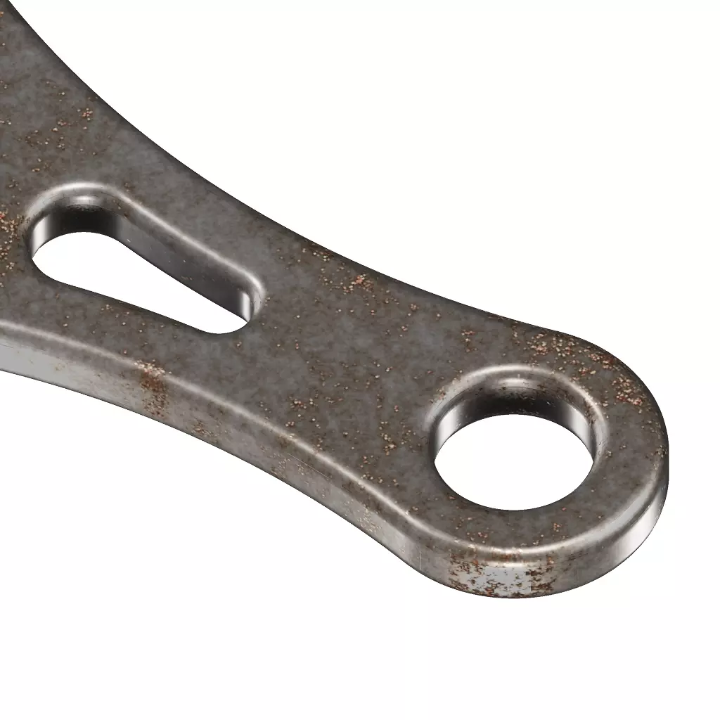 Rusty Crank Arm Bracket 3D model_3