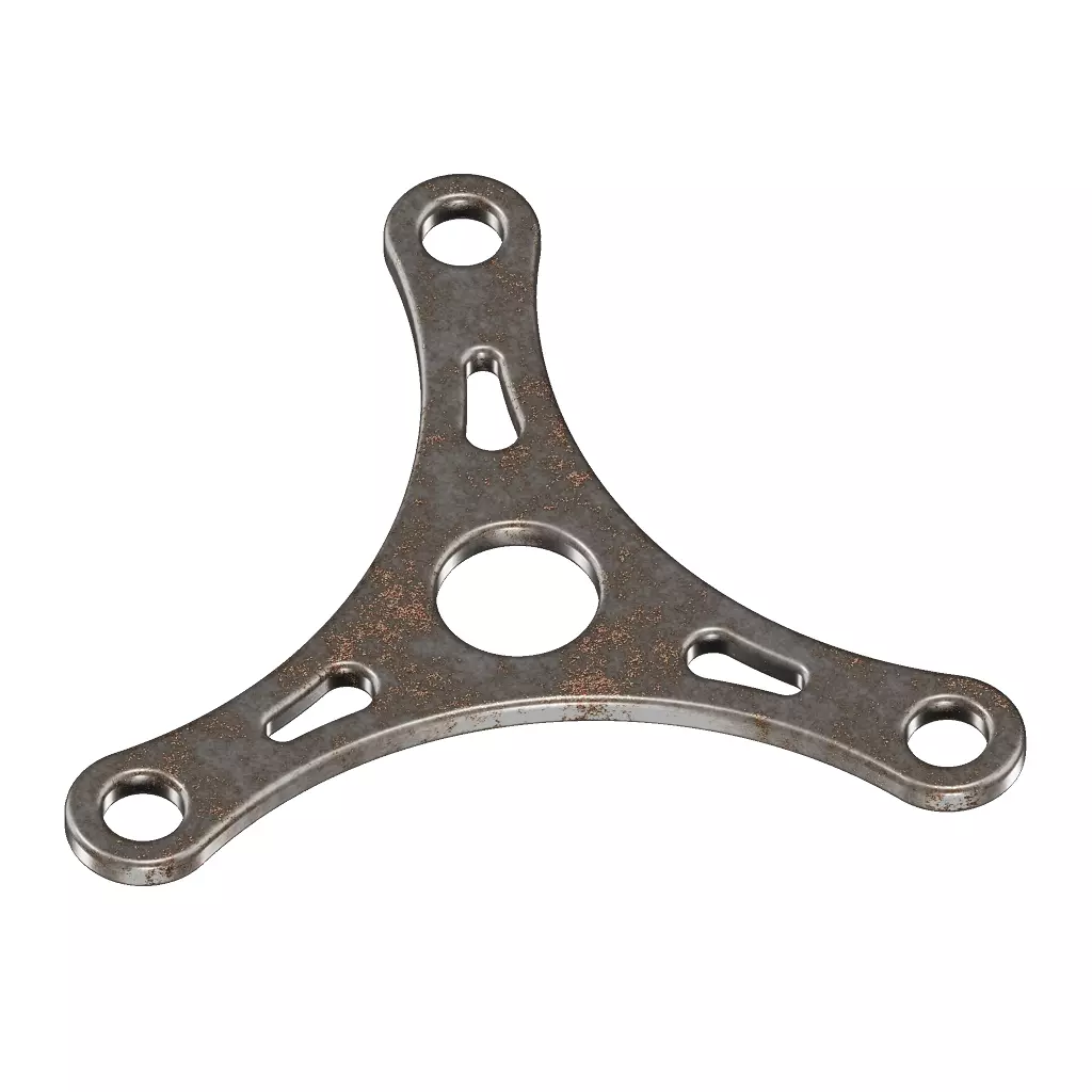 Rusty Crank Arm Bracket 3D model_0