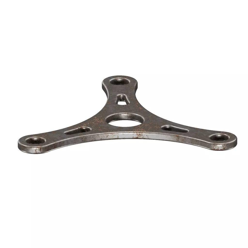 Rusty Crank Arm Bracket 3D model_1