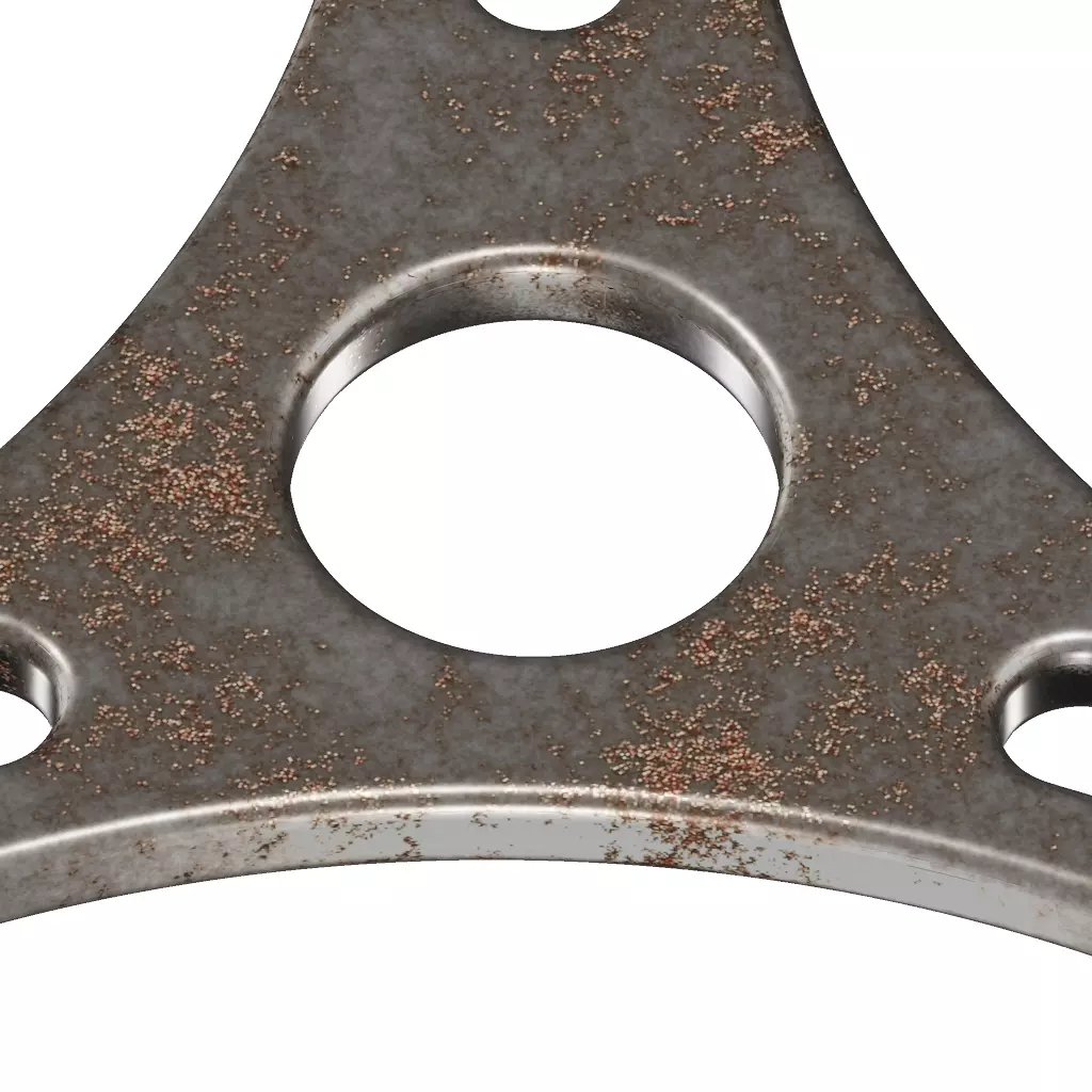 Rusty Crank Arm Bracket 3D model_2