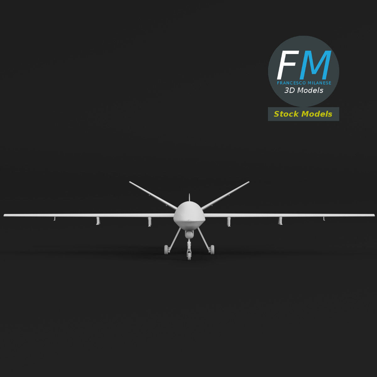 MQ-9 Reaper UAV drone 3D model_3