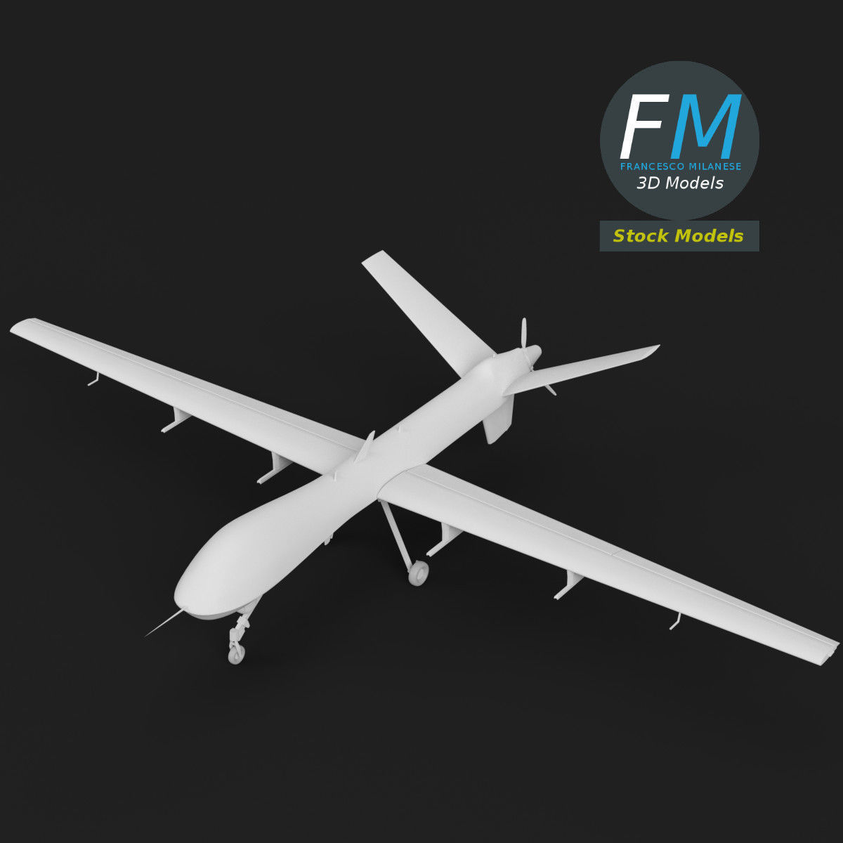 MQ-9 Reaper UAV drone 3D model_2