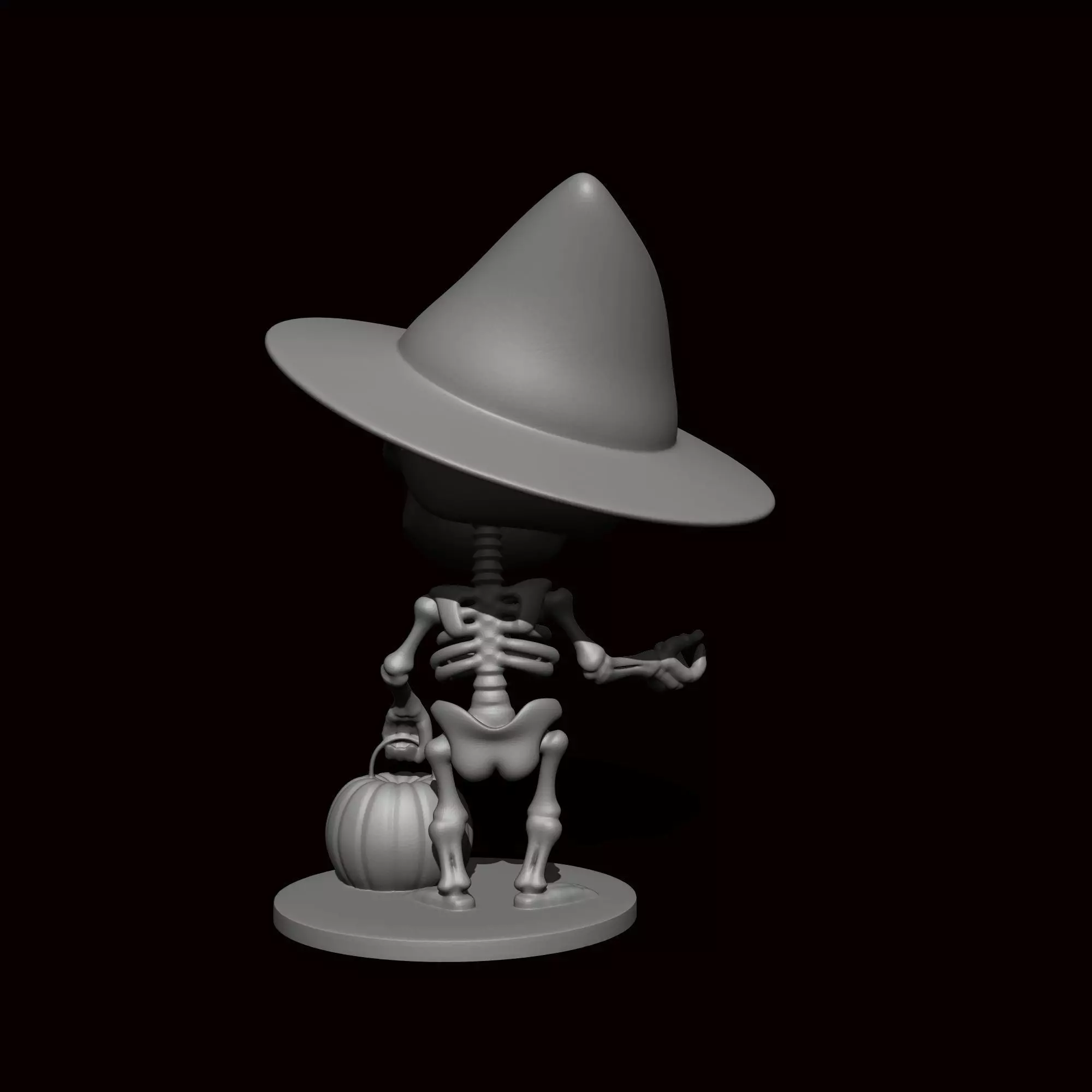 Skeleton Halloween Celebration Free 3D print model_3