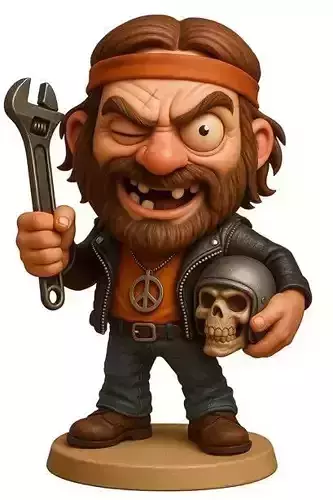 ALKODI - Biker Printable Doll