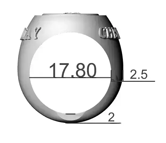 Chevalier DeMolay Signet Ring  STL 3D Model ready for Printing