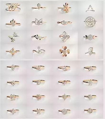 LADESI LIGHT WEIGHT RINGS  3D print model