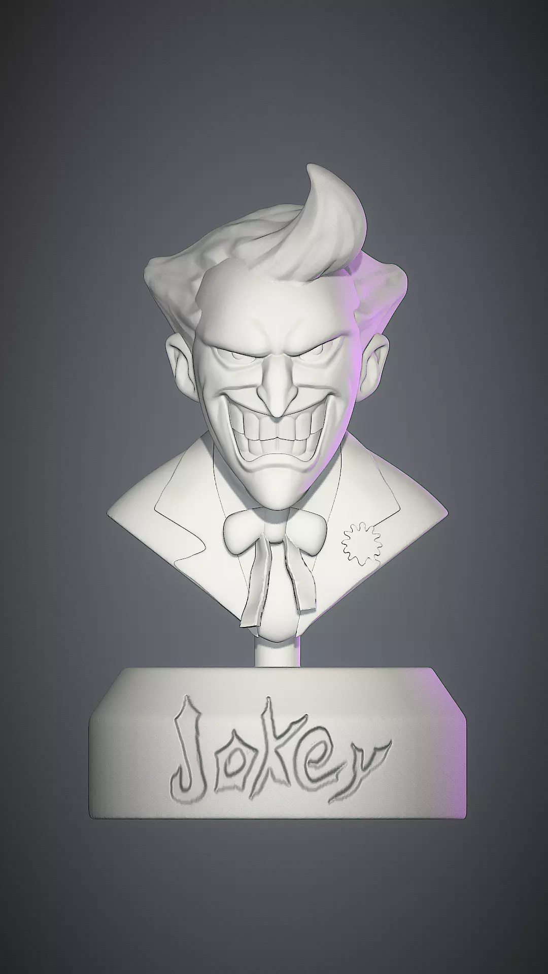 3D joker bust Free 3D print model_3