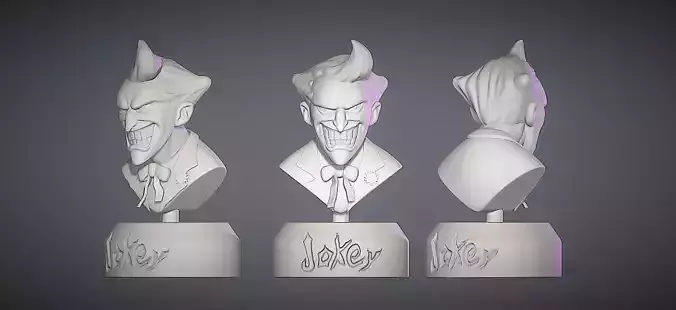 3D joker bust