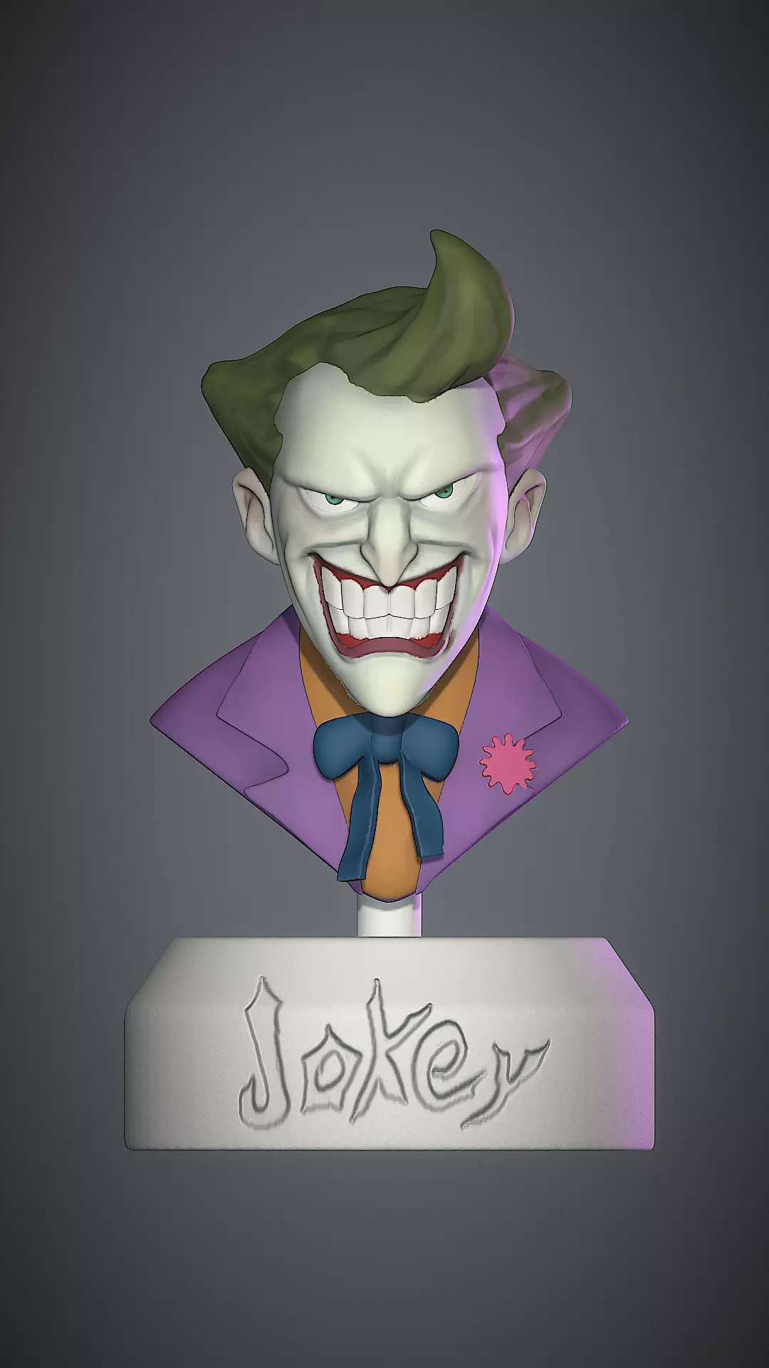 3D joker bust Free 3D print model_2