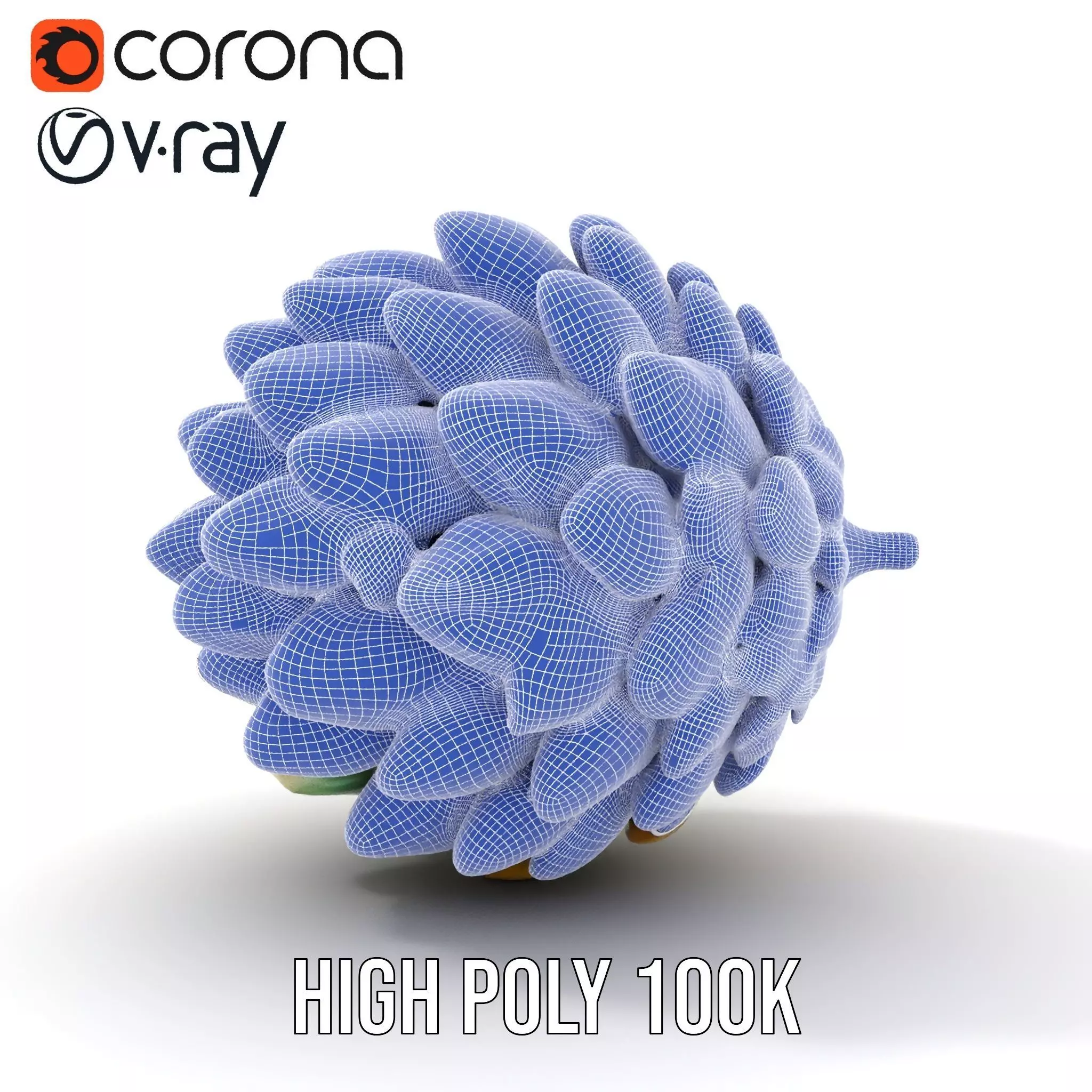 Iridescent Pinecone model pack Low-poly 3D model_33