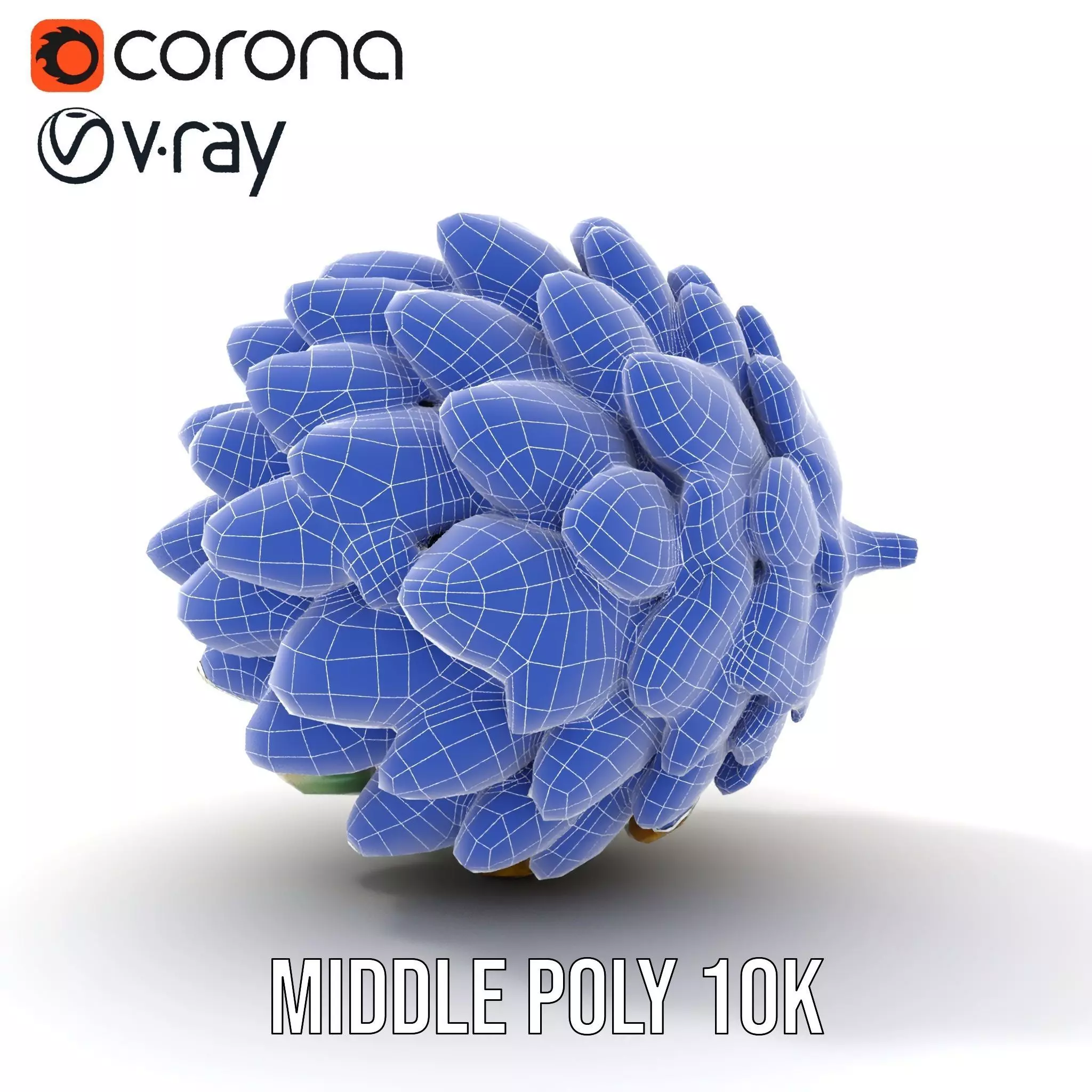 Iridescent Pinecone model pack Low-poly 3D model_29