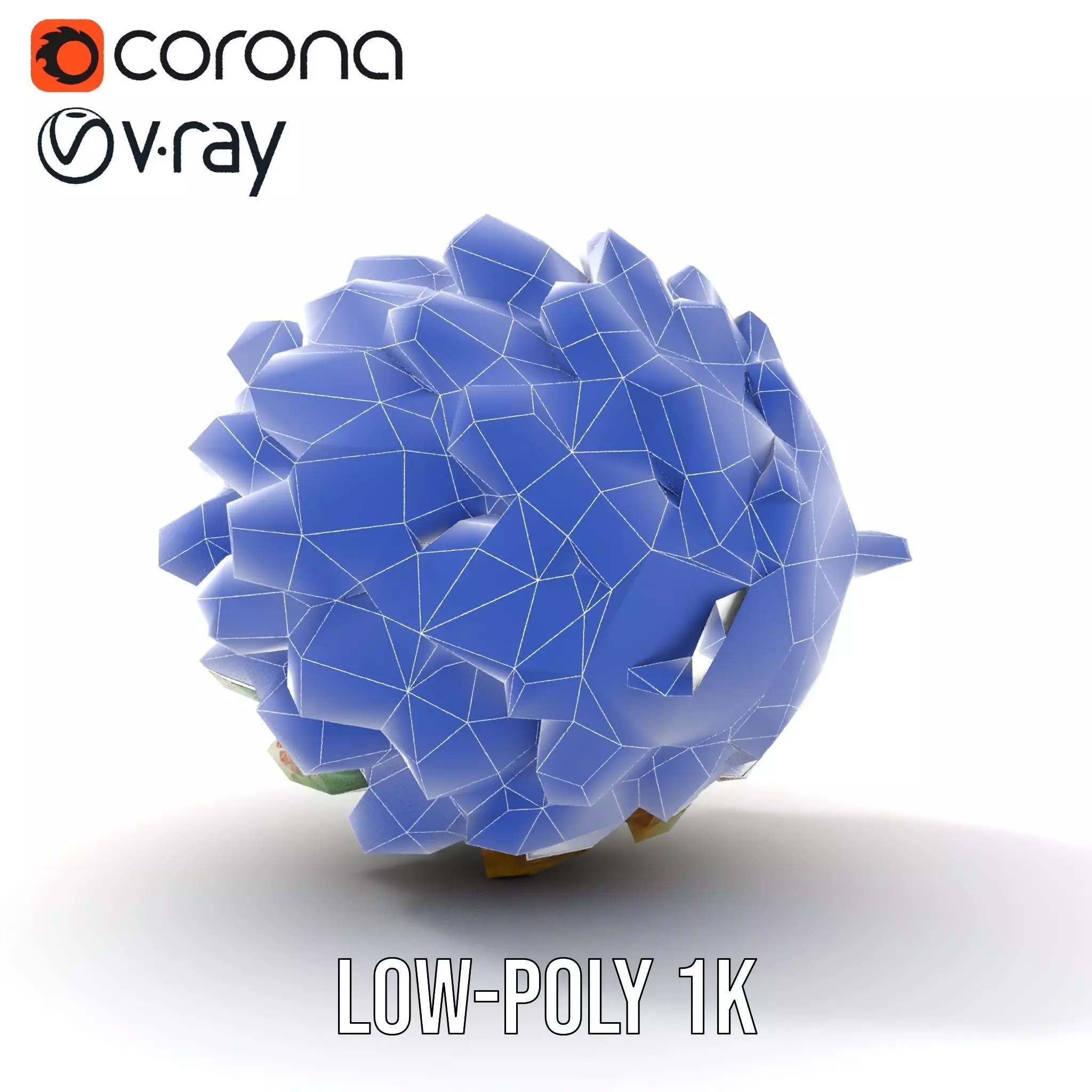 Iridescent Pinecone model pack Low-poly 3D model_14