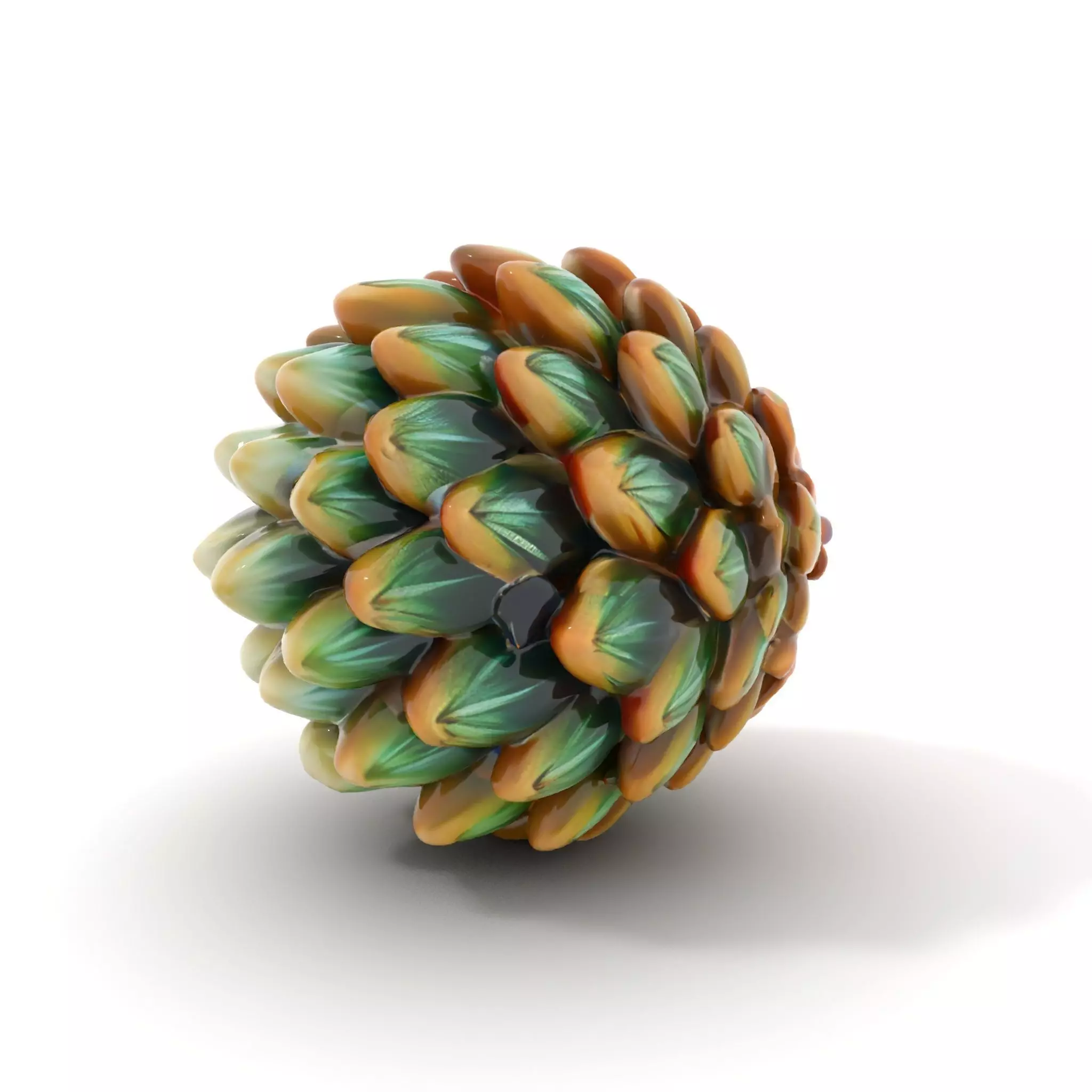 Iridescent Pinecone model pack Low-poly 3D model_0