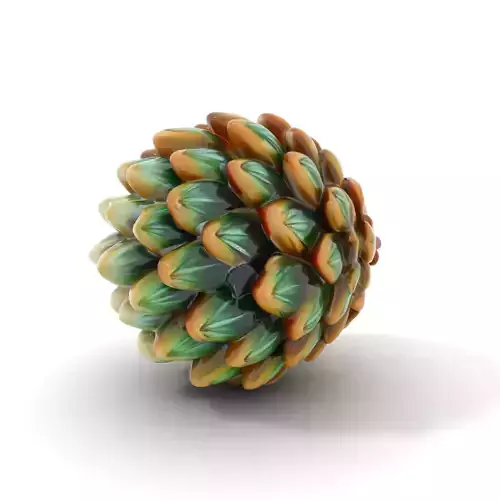 Iridescent Pinecone model pack Low-poly 3D model