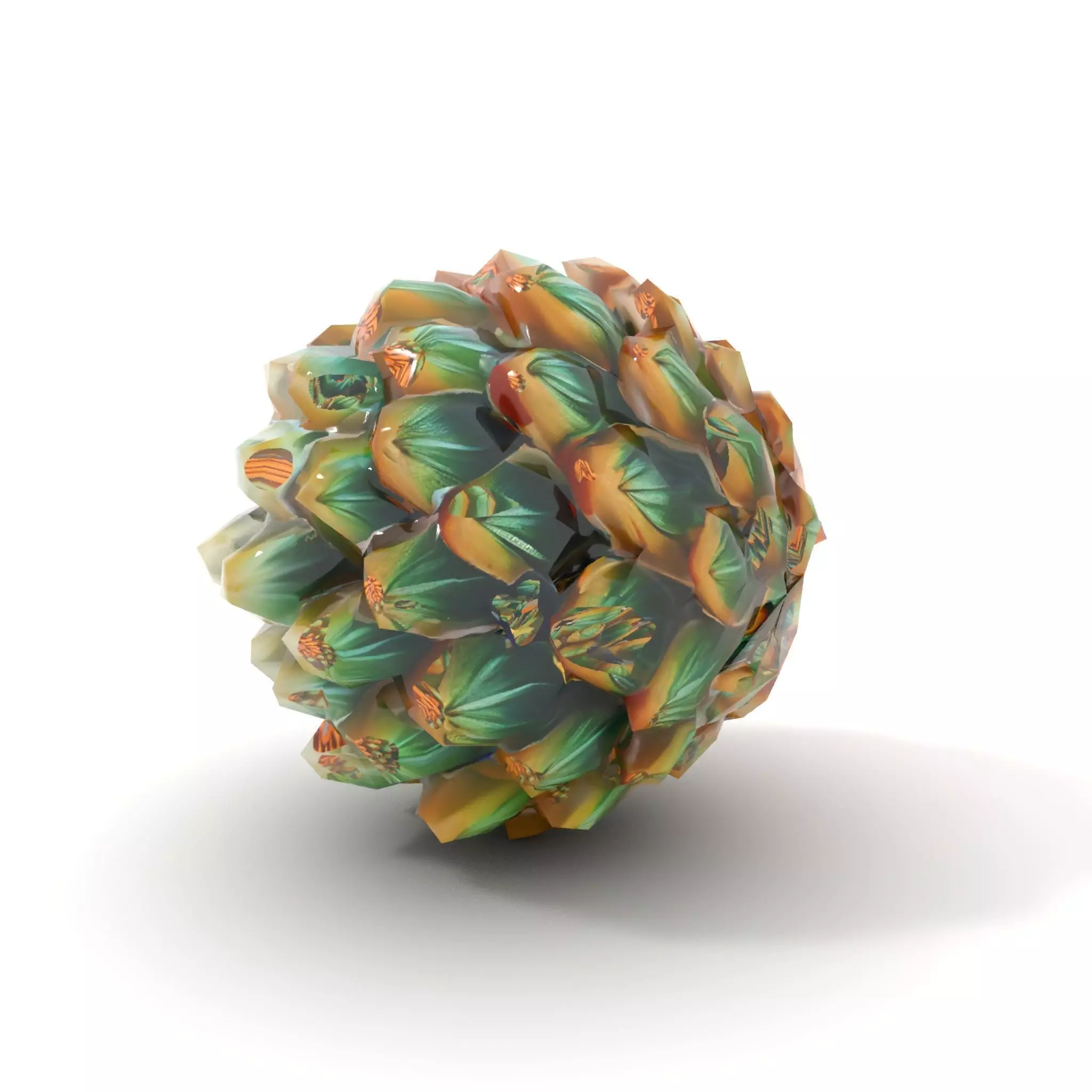 Iridescent Pinecone model pack Low-poly 3D model_7